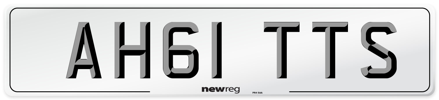 AH61 TTS Number Plate from New Reg
